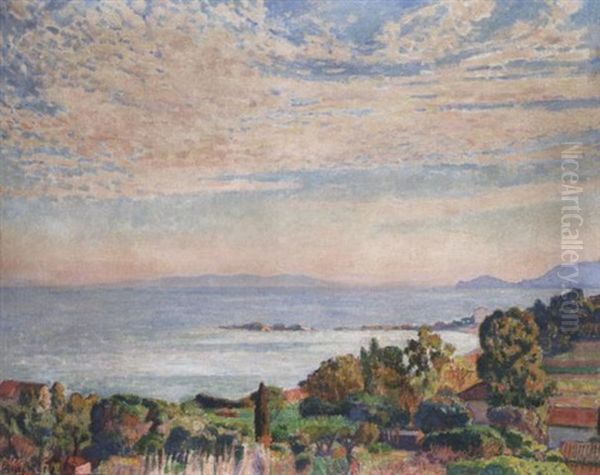 La Baie De St. Clair Oil Painting by Theo van Rysselberghe