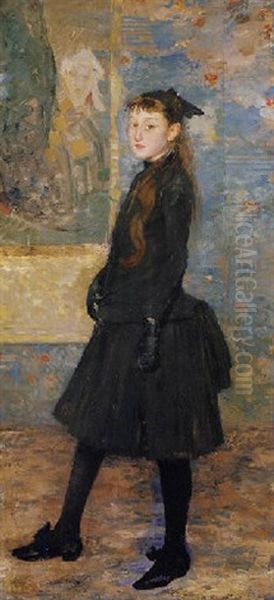 Portrait De Camille Mons Oil Painting by Theo van Rysselberghe