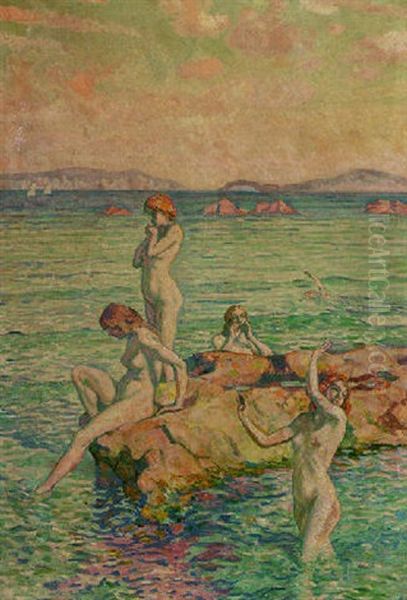 Bathing Women by Theo van Rysselberghe