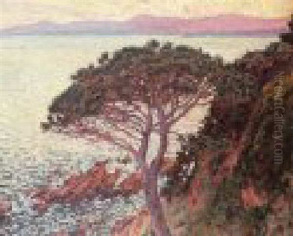 Couche De Soleil Oil Painting by Theo van Rysselberghe