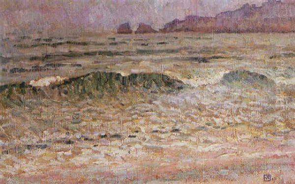 Pluie - Jersey Oil Painting by Theo van Rysselberghe