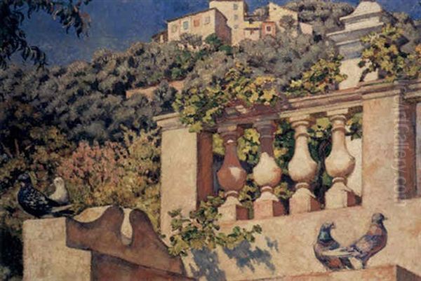 La Balustrade Oil Painting by Theo van Rysselberghe