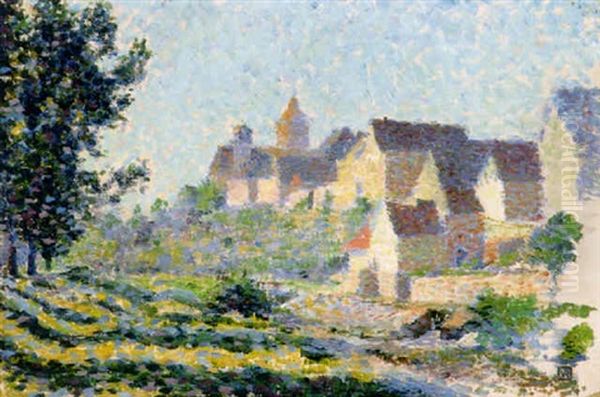 Les Maisons Du Village Oil Painting by Theo van Rysselberghe