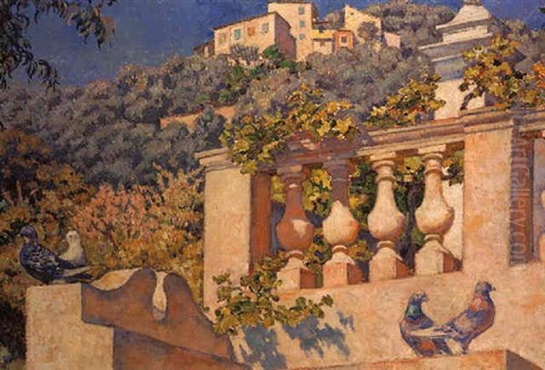 La Balustrade Oil Painting by Theo van Rysselberghe