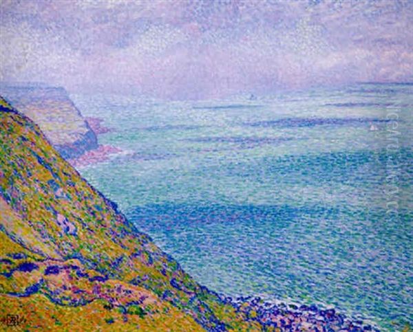 Le Cap Gris Nez (temps Brumeux) Oil Painting by Theo van Rysselberghe