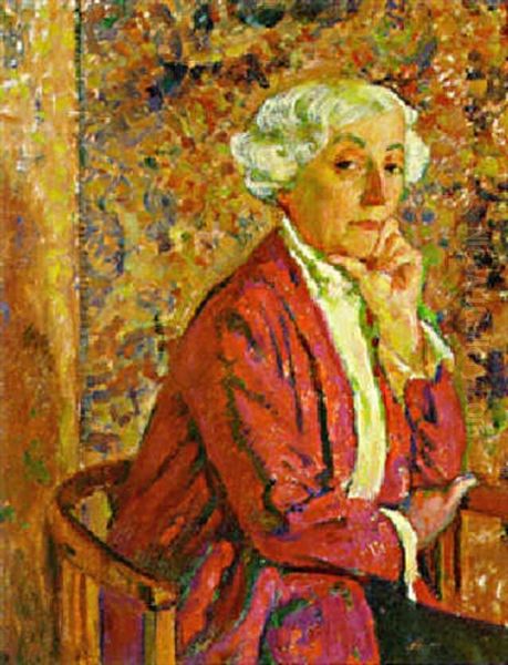 Portrait Of Madame Van Rijsselberghe Oil Painting by Theo van Rysselberghe