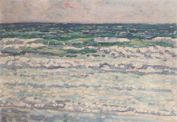 Vue De Mer Oil Painting by Theo van Rysselberghe