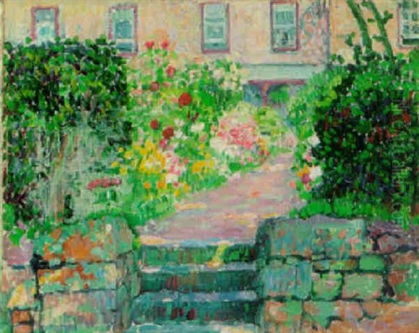 Jardin Pas Oil Painting by Theo van Rysselberghe