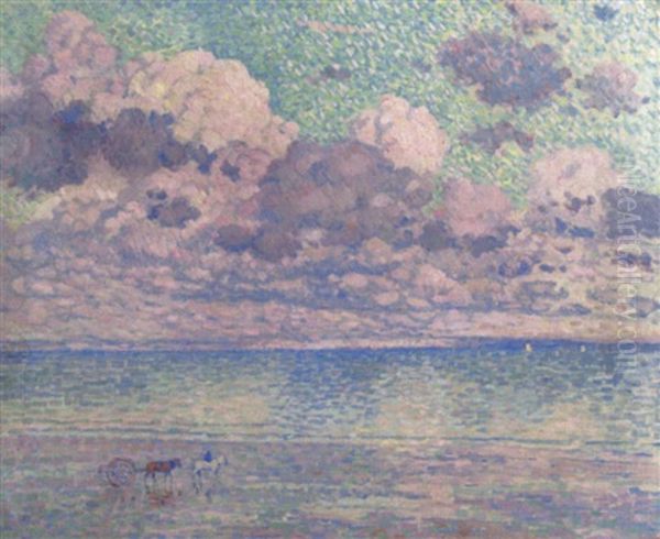 Plage De Morgat Oil Painting by Theo van Rysselberghe