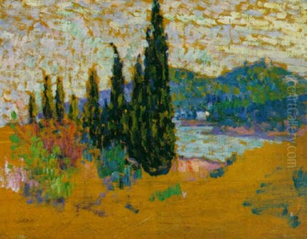 Paysage D'italie Oil Painting by Theo van Rysselberghe