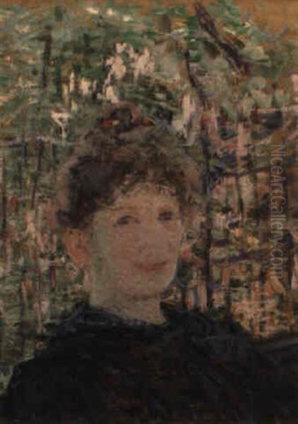 Portrait De Madame Eugene Boch Oil Painting by Theo van Rysselberghe