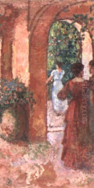 La Promenade Oil Painting by Theo van Rysselberghe