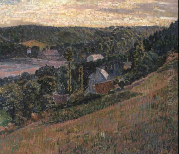 Paysage A Jersey- Landschap Te Jersey Oil Painting by Theo van Rysselberghe