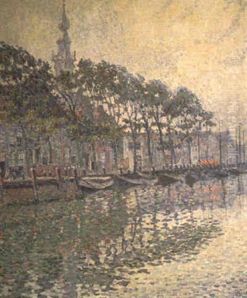 Veere (hollande), Brumes D'octobre Oil Painting by Theo van Rysselberghe