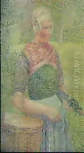 Jeune Paysanne Oil Painting by Theo van Rysselberghe