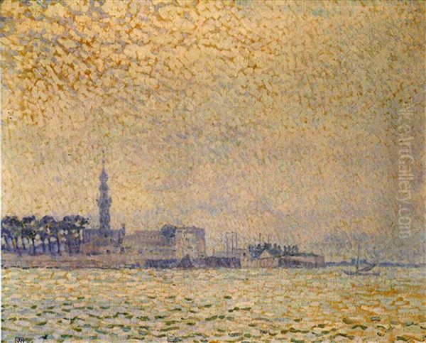 Vue De Veere Oil Painting by Theo van Rysselberghe