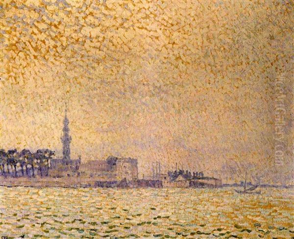 View Of Veere Oil Painting by Theo van Rysselberghe