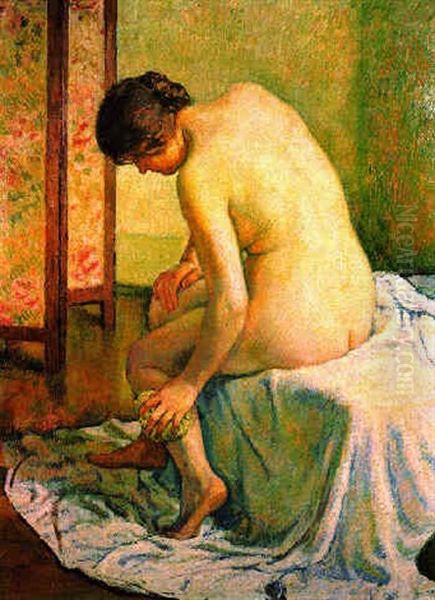 Baigneuse Oil Painting by Theo van Rysselberghe