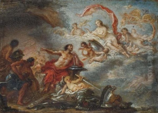 Venus Demandant A Vulcain Des Armes Pour Enee Oil Painting by Francois Boucher