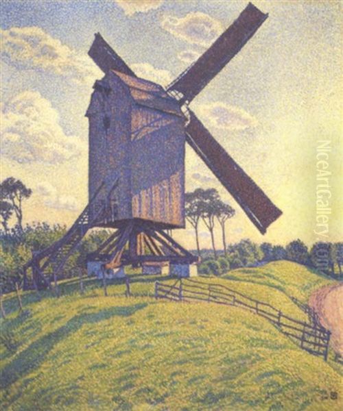 Moulin En Flandre Oil Painting by Theo van Rysselberghe