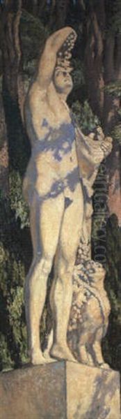 Bacchus Oil Painting by Theo van Rysselberghe