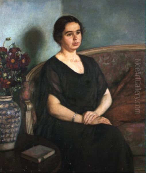 Portrait De Madame Dubois Oil Painting by Theo van Rysselberghe