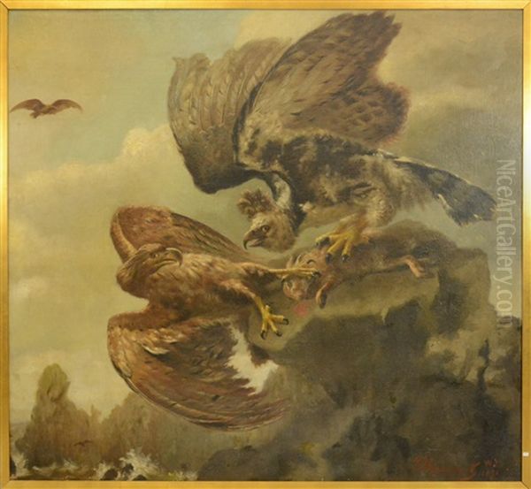 Aigle De Chasse Oil Painting by Edward van Ryswyck