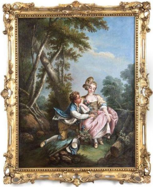 The Grape Harvesters Oil Painting by Francois Boucher