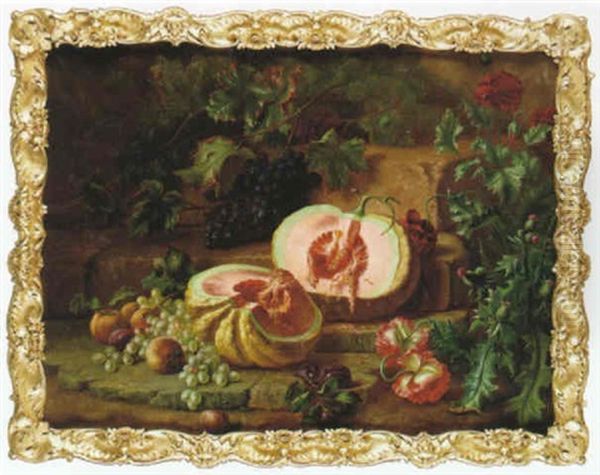 Stilleben Med Frukter Oil Painting by Edward van Ryswyck