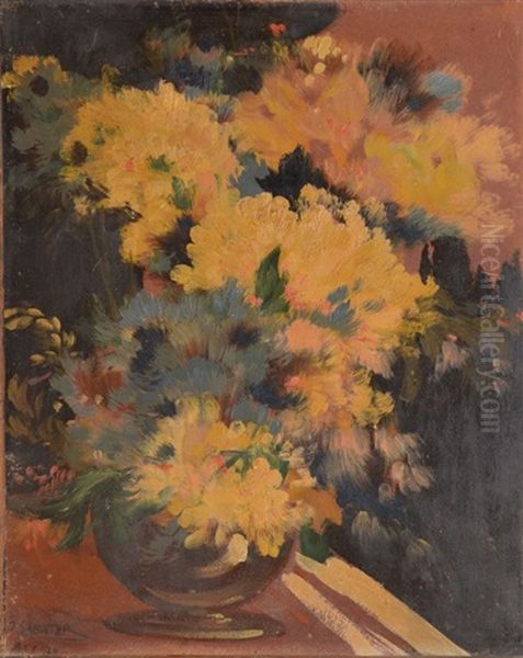 Bouquet Jaune Et Vert, Paris Oil Painting by Daniel Sabater Y Salabert