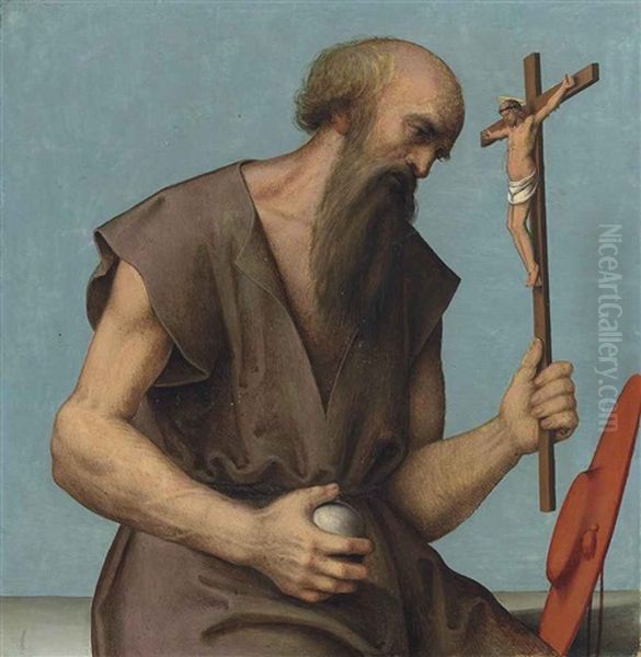 Saint Jerome Oil Painting by Andrea (Andrea del Salerno) Sabatini