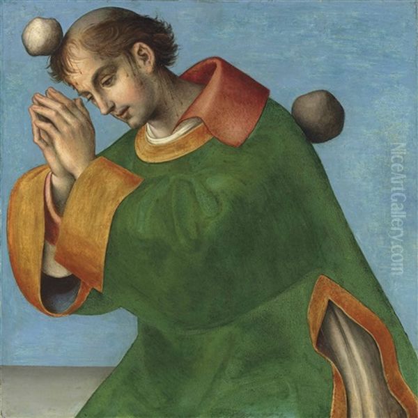 The Stoning Of Saint Stephen Oil Painting by Andrea (Andrea del Salerno) Sabatini