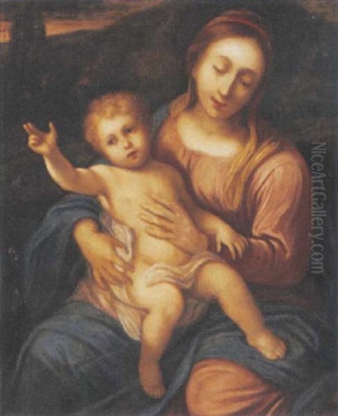 The Madonna And Child Oil Painting by Andrea (Andrea del Salerno) Sabatini