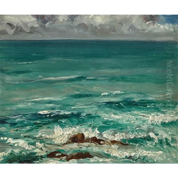 Les Vagues Oil Painting by Georges Hanna Sabbagh