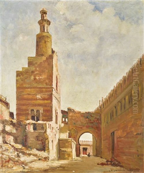 The Minaret Of Ibn Tulun Mosque by Georges Hanna Sabbagh