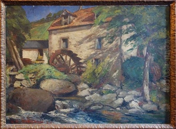 Moulin A Eau Oil Painting by Georges Hanna Sabbagh