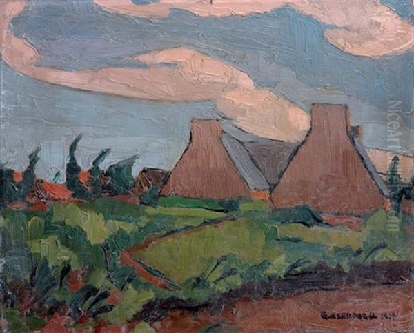 Cote Du Nord, Maisons A Plouarnech by Georges Hanna Sabbagh