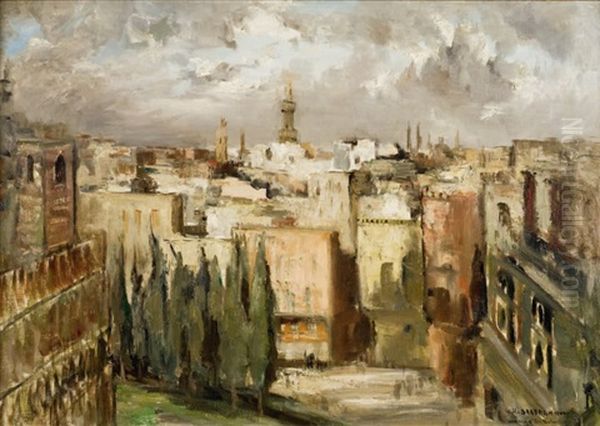 Panorama Du Caire : Mosquee D'ibn Touloun Oil Painting by Georges Hanna Sabbagh