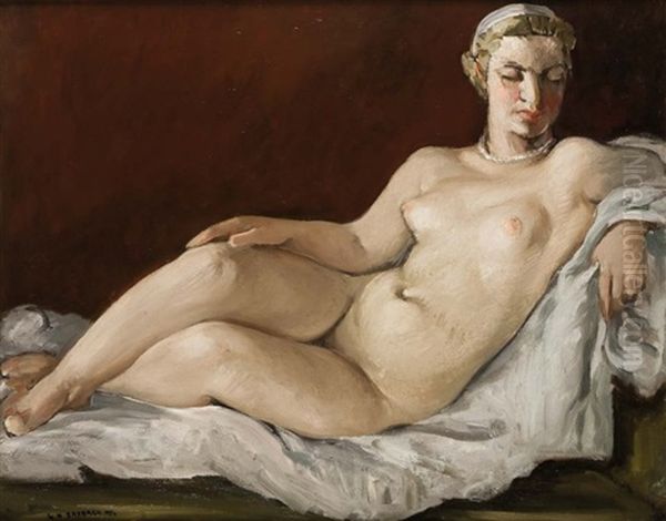 L'odalisque Oil Painting by Georges Hanna Sabbagh