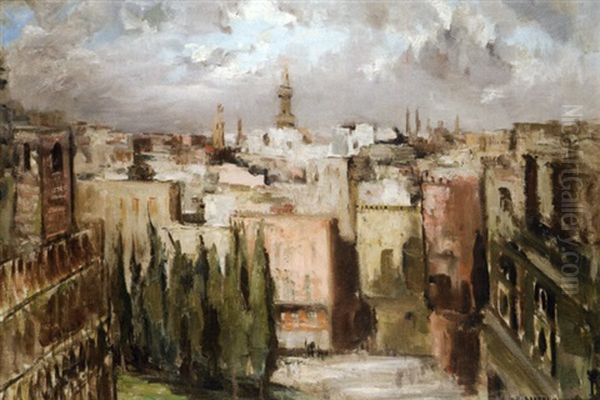 Panorame Du Caire, Mosquee Ibn Touloun by Georges Hanna Sabbagh