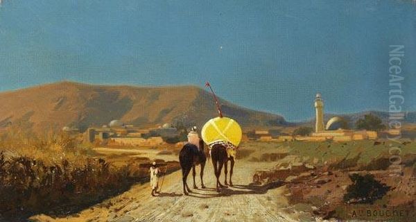 Orientalische Landschaft Oil Painting by Auguste Bouchet