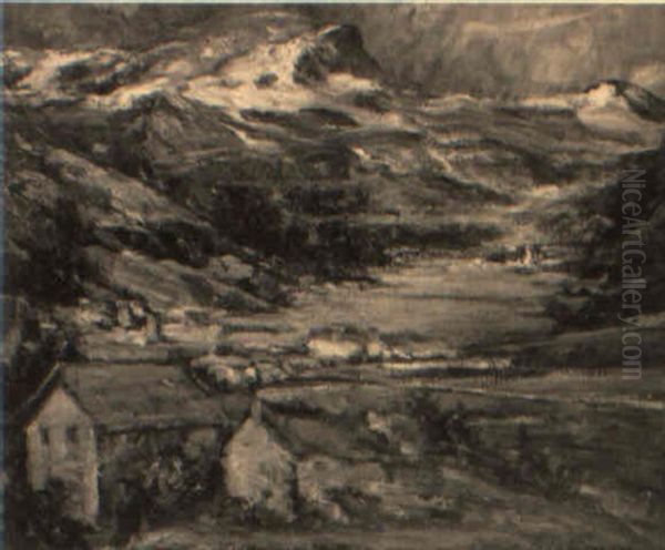 Paysage De Savoie Oil Painting by Georges Hanna Sabbagh