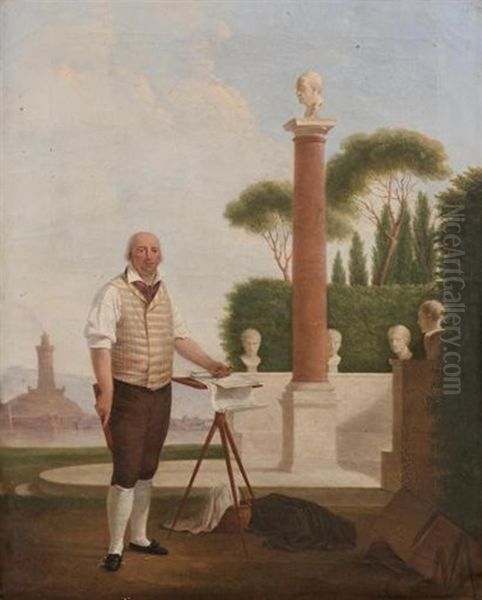 Portrait De Mathurin Crucy Oil Painting by Jacques Sablet