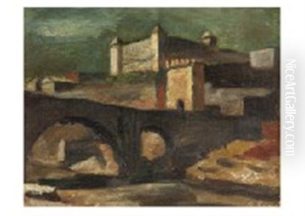 Spain Toredo Bridge Oil Painting by Makoto Saburi