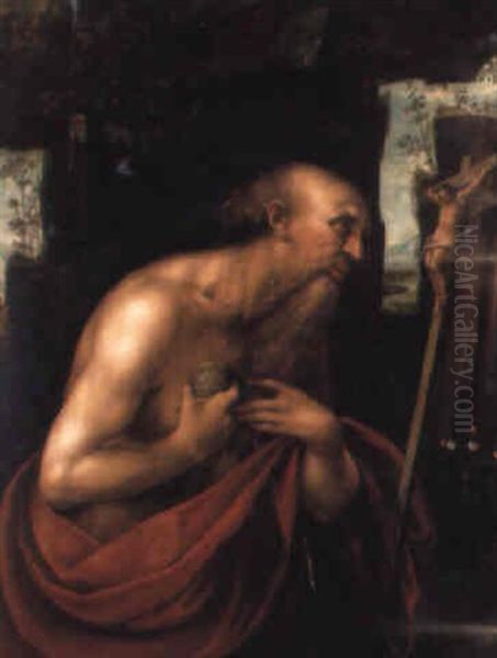 St. Jerome Oil Painting by Pietro Francesco Sacchi