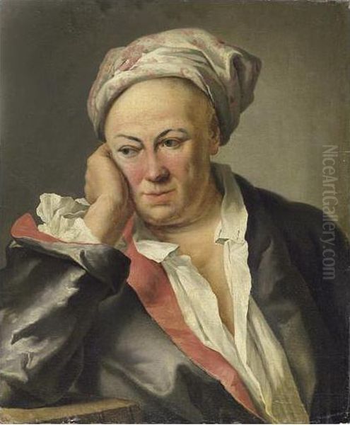 Portrait D'homme Oil Painting by P. Bouchet