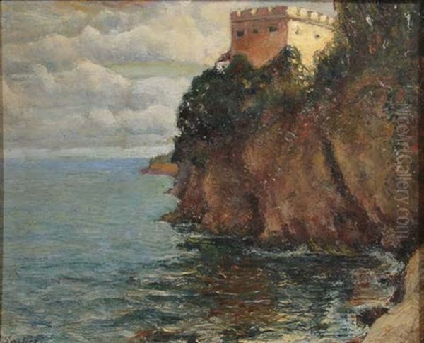 Torre Sul Mare Oil Painting by Giuseppe Sacheri