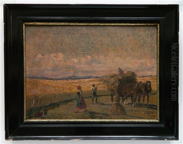 Harvest Time Oil Painting by Michael Sachs