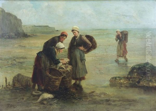 The Day's Catch Oil Painting by Philip Lodewijk Jacob Frederik Sadee