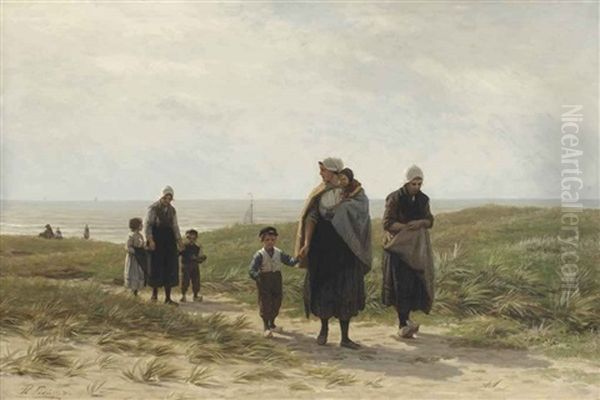 After The Departure Oil Painting by Philip Lodewijk Jacob Frederik Sadee